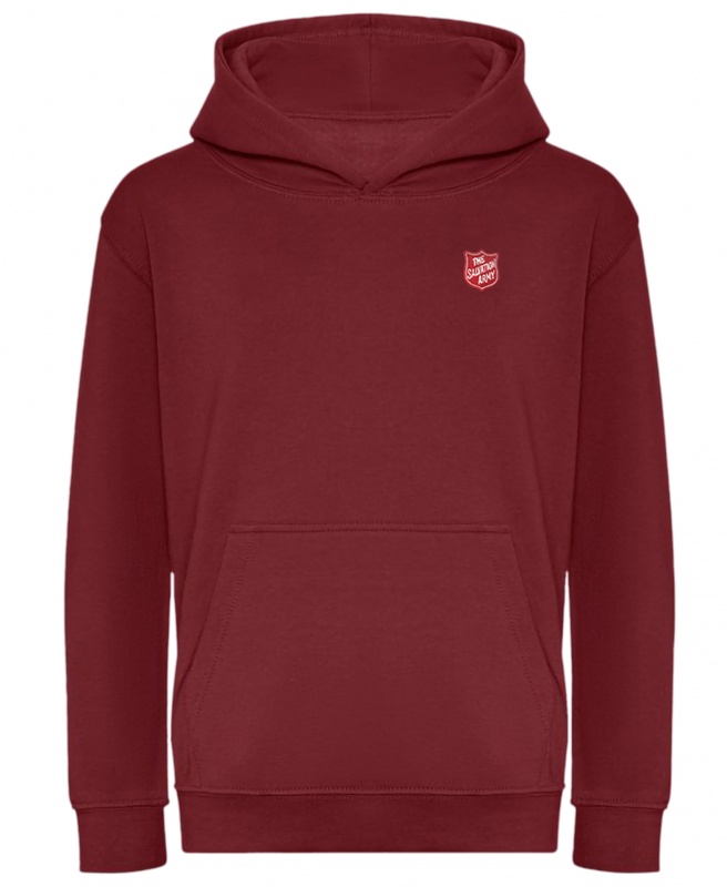 Sustainable Children's Hoodie in Burgundy